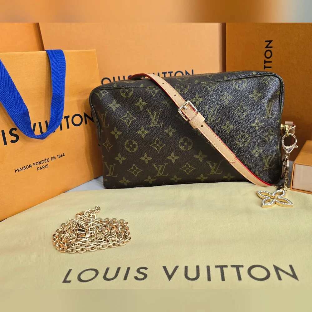 AUTHENTIC LOUIS VUITTON Monogram Trousse Cosmetic Crossbody Bag - Picture 4 of 17